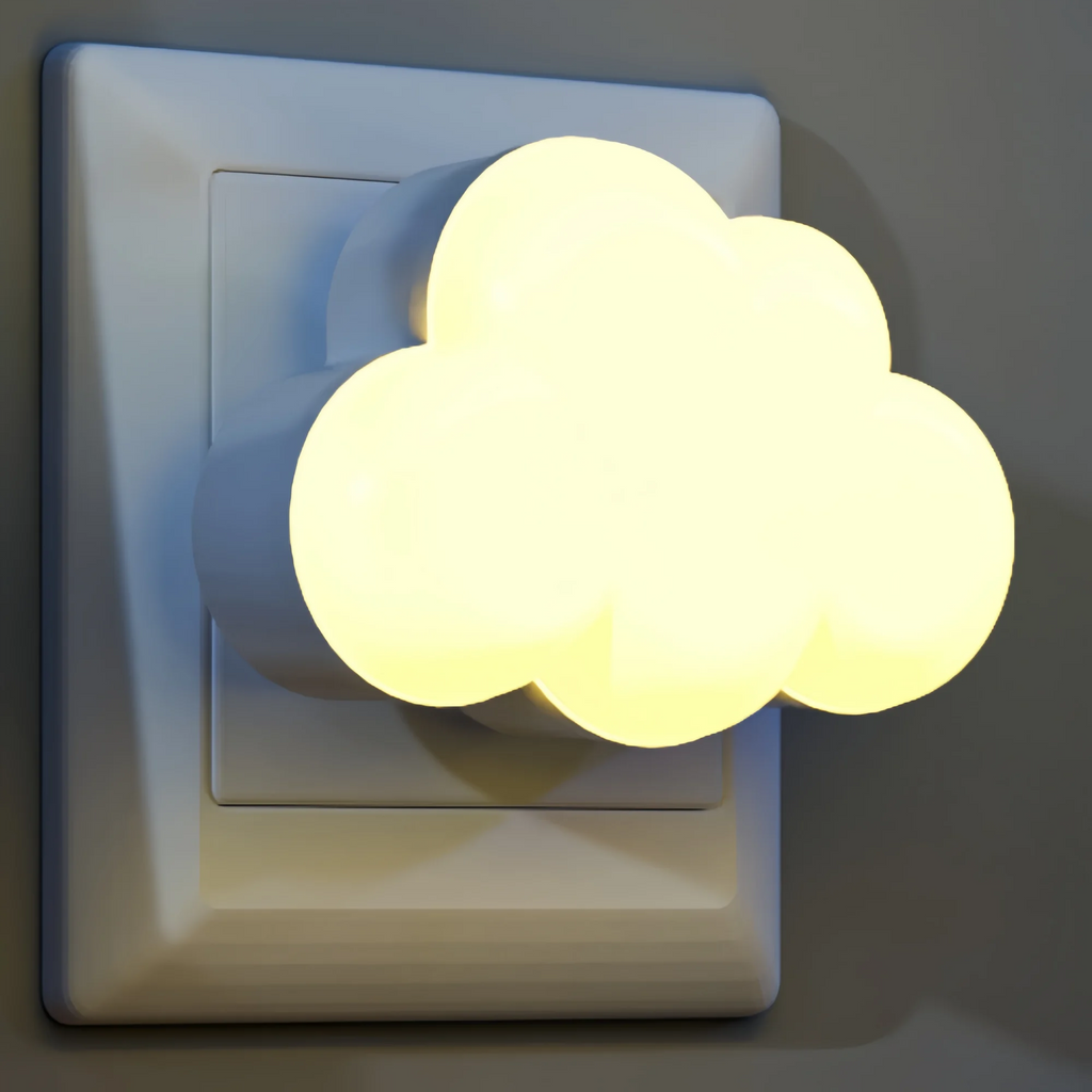 LED Light Sensor Night Lights Plug in Auto on/Off Cloud Shape Night Lights for Kids Bedroom Stair Hallway Bedhead Night Lamps