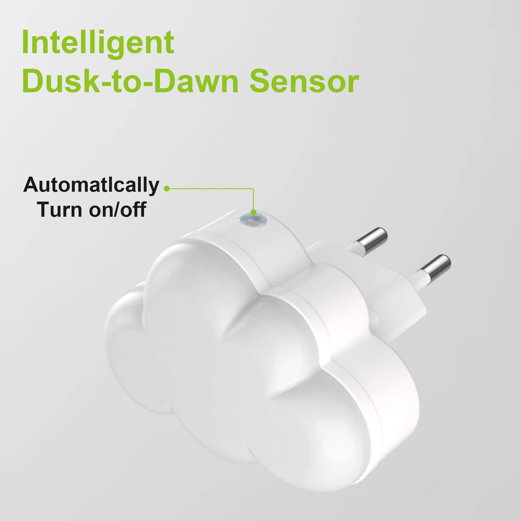 LED Light Sensor Night Lights Plug in Auto on/Off Cloud Shape Night Lights for Kids Bedroom Stair Hallway Bedhead Night Lamps
