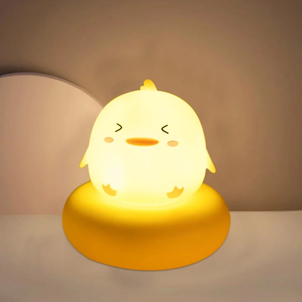 Cute Animal Night Light for Kids 3 Level Dimmable Nursery Sleeping Lamp Touch Control Nightlight for Breastfeeding Toddler Decor