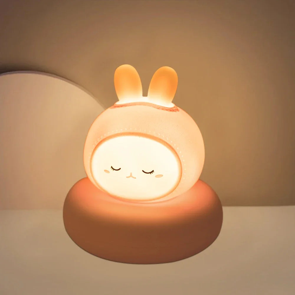 Cute Animal Night Light for Kids 3 Level Dimmable Nursery Sleeping Lamp Touch Control Nightlight for Breastfeeding Toddler Decor