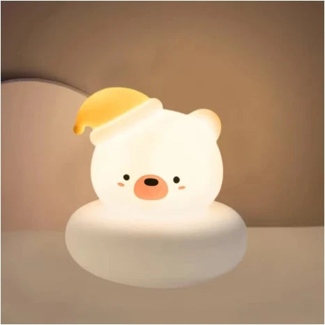 Cute Animal Night Light for Kids 3 Level Dimmable Nursery Sleeping Lamp Touch Control Nightlight for Breastfeeding Toddler Decor